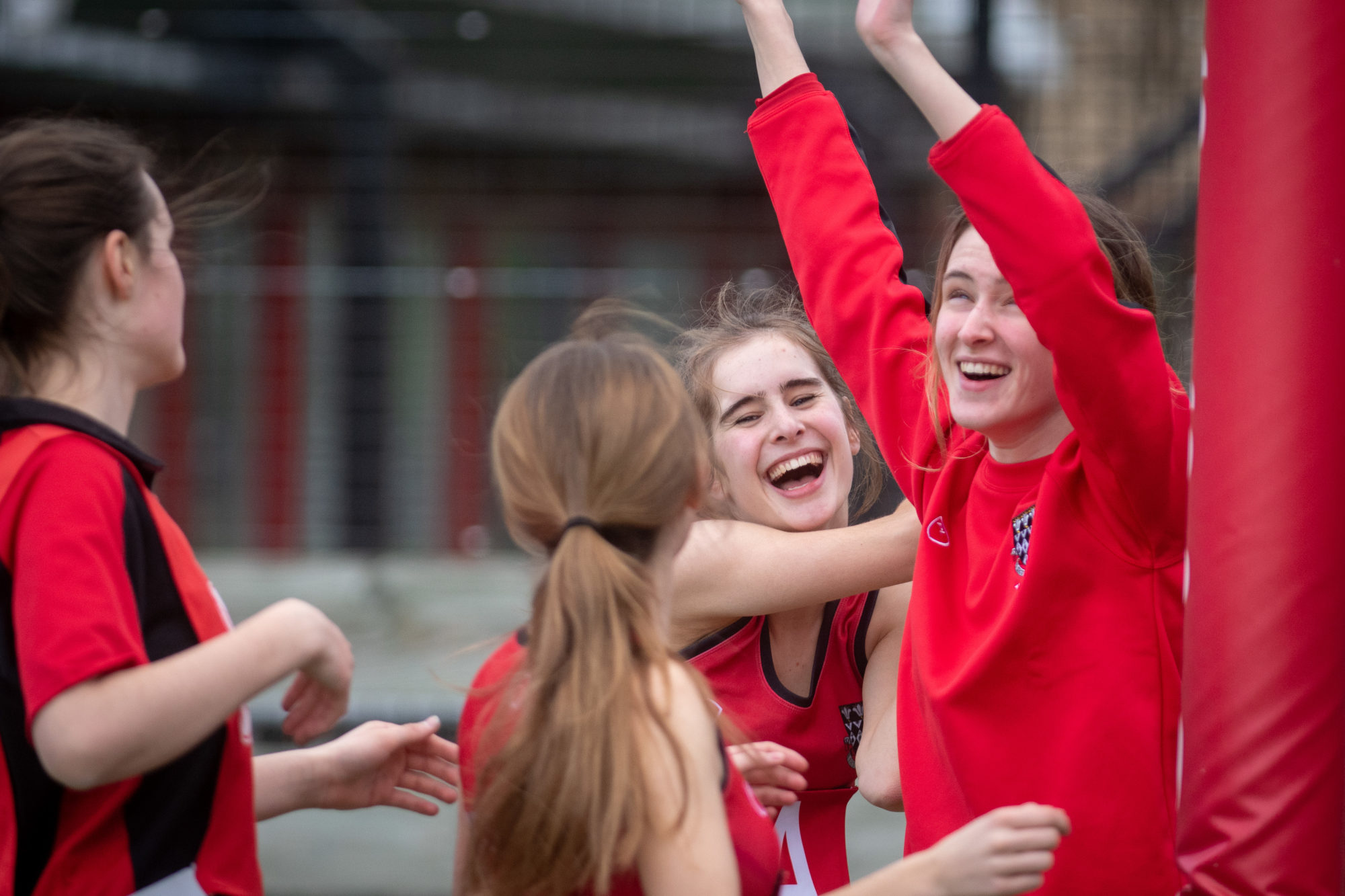 Magdalen College School Sixth Form Sports pupils play netball