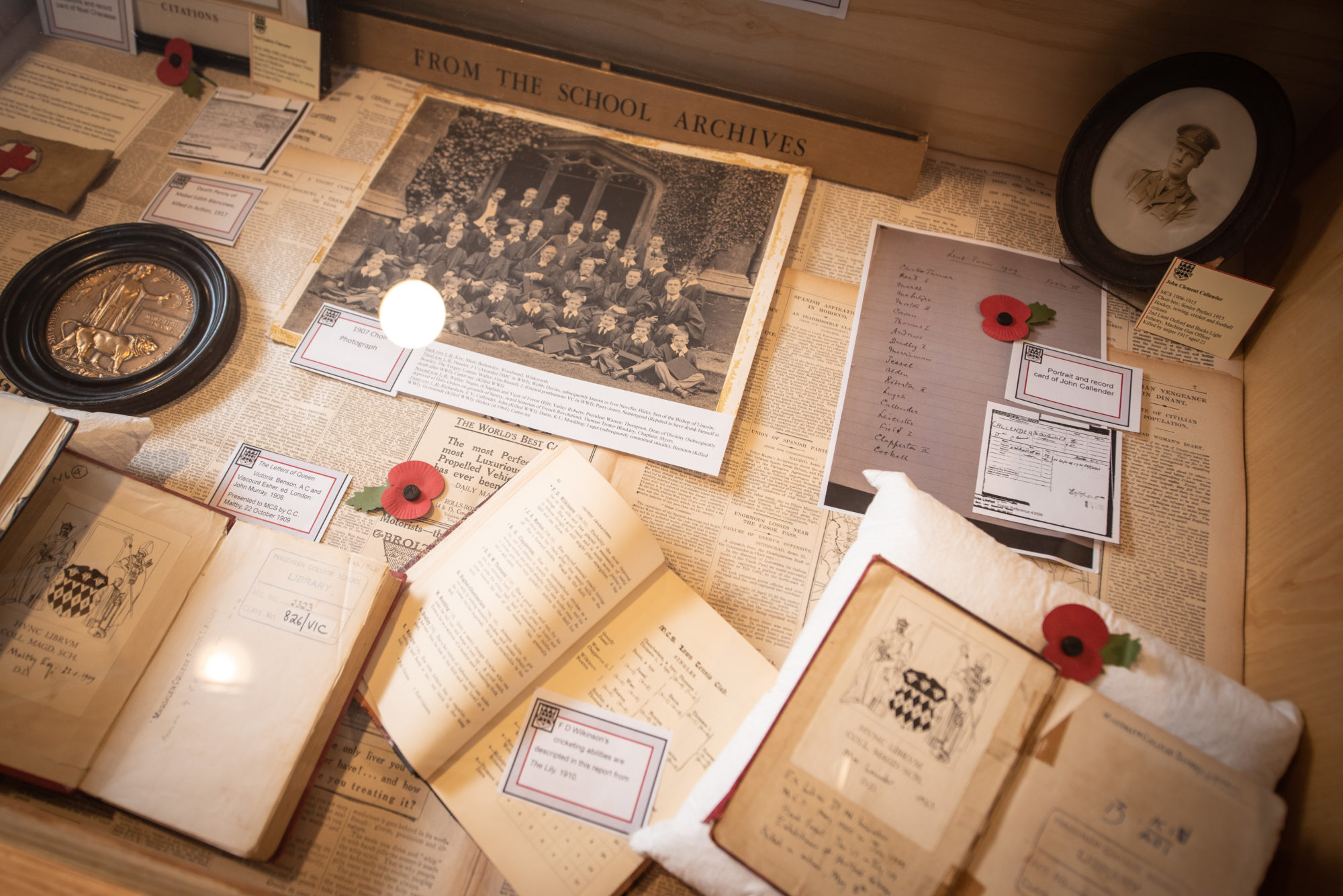 WW1 archives from Magdalen College School Oxford