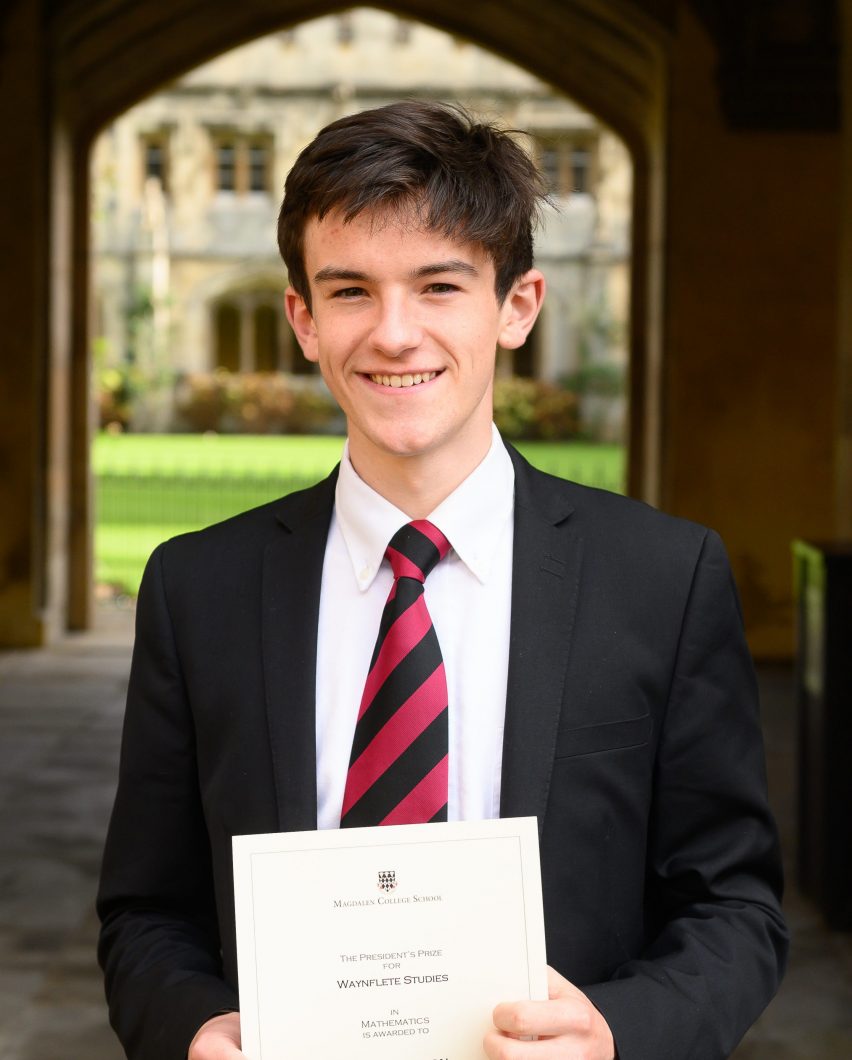 Magdalen College School Sixth Form pupil receives Waynflete Studies Prize at Magdalen College