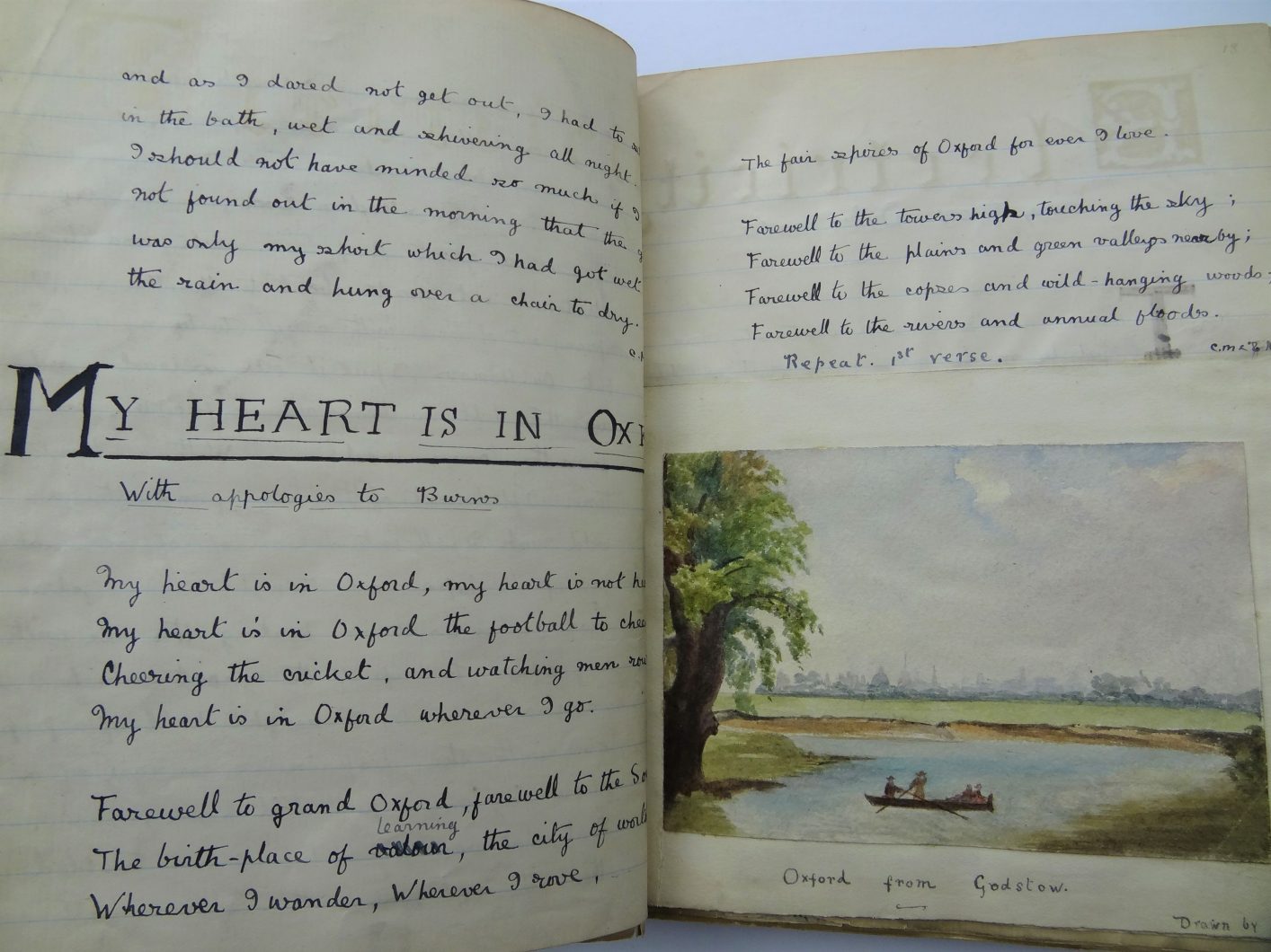 'My Heart Is In Oxford' From 'Snow Flakes' Scrapbook By Noel & Christopher Chavasse (1900 01) Magdalen College School pupi