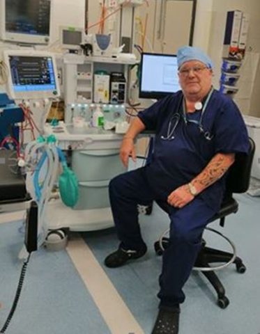 Russell Barker, Old Waynflete, Anaesthetic Technician at North Shore Hospital in Auckland, New Zealand.